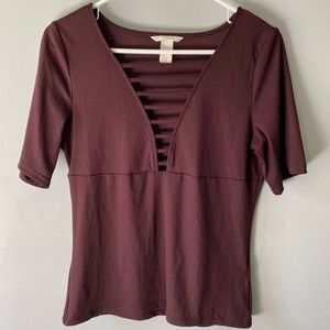 NWOT burgundy/maroon shirt from H&M